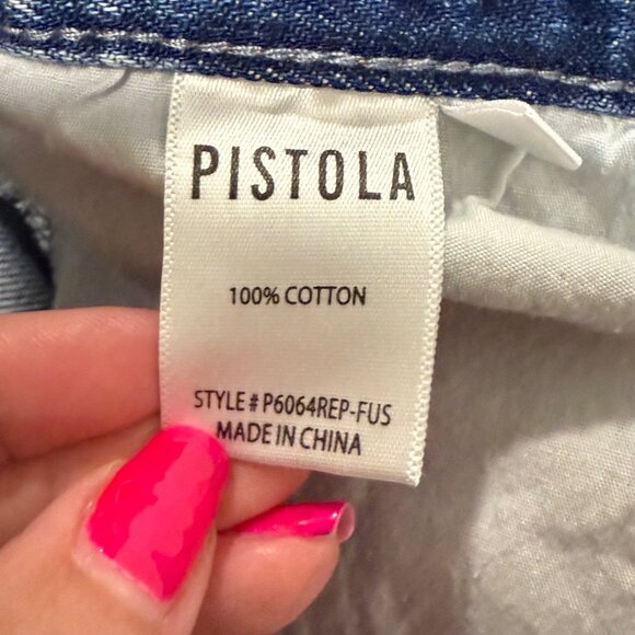 Pistola Jeans Charlie High Rise Reconstructed Straight Leg Jeans in Fusion Sz 24 - Picture 6 of 6